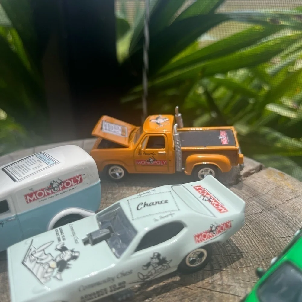 4 Johnny Lighting die cast  Monopoly themed cars-2002